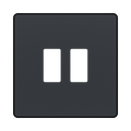 BG GridLite Evolve Matt Grey 2G Grid Plate MPCDMG2B – front view