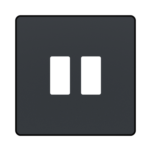 BG GridLite Evolve Matt Grey 2G Grid Plate MPCDMG2B – front view