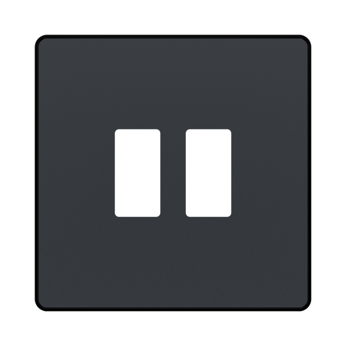 BG GridLite Evolve Matt Grey 2G Grid Plate MPCDMG2B – front view