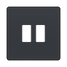 BG GridLite Evolve Matt Grey 2G Grid Plate MPCDMG2B – front view