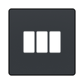 BG GridLite Evolve Matt Grey 3G Grid Plate MPCDMG3B – front view