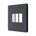 BG GridLite Evolve Matt Grey 3G Grid Plate MPCDMG3B – angled view
