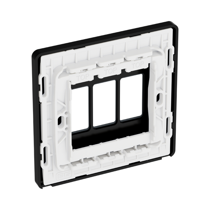 BG GridLite Evolve Matt Grey 3G Grid Plate MPCDMG3B – side view