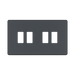 BG GridLite Evolve Matt Grey 4G Grid Plate MPCDMG4B – front view