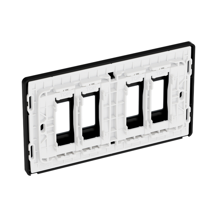 BG GridLite Evolve Matt Grey 4G Grid Plate MPCDMG4B – side view