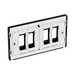 BG GridLite Evolve Matt Grey 4G Grid Plate MPCDMG4B – side view