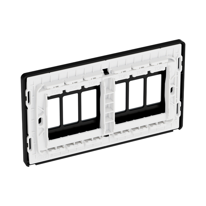 BG GridLite Evolve Matt Grey 6G Grid Plate MPCDMG6B – side view