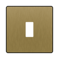 BG GridLite Evolve Satin Brass 1G Grid Plate MPCDSB1B – front view