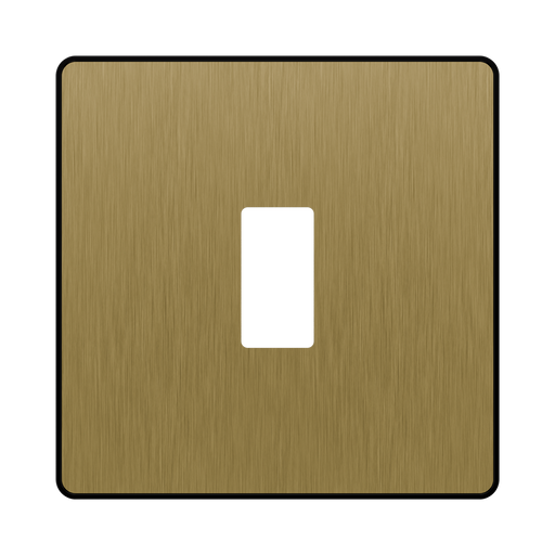 BG GridLite Evolve Satin Brass 1G Grid Plate MPCDSB1B – front view