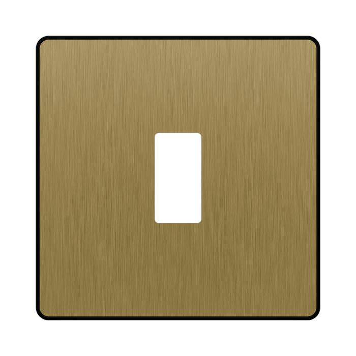 BG GridLite Evolve Satin Brass 1G Grid Plate MPCDSB1B – front view