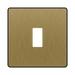 BG GridLite Evolve Satin Brass 1G Grid Plate MPCDSB1B – front view