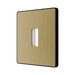 BG GridLite Evolve Satin Brass 1G Grid Plate MPCDSB1B – angled view