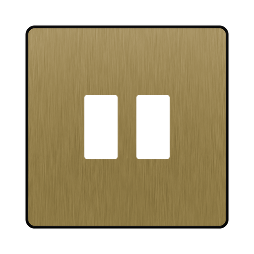 BG GridLite Evolve Satin Brass 2G Grid Plate MPCDSB2B – front view