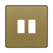 BG GridLite Evolve Satin Brass 2G Grid Plate MPCDSB2B – front view