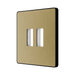 BG GridLite Evolve Satin Brass 2G Grid Plate MPCDSB2B – angled view