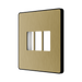 BG GridLite Evolve Satin Brass 3G Grid Plate MPCDSB3B – angled view