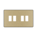 BG GridLite Evolve Satin Brass 4G Grid Plate MPCDSB4B – front view