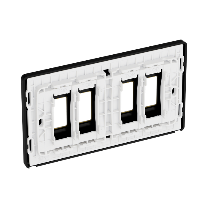 BG GridLite Evolve Satin Brass 4G Grid Plate MPCDSB4B – side view