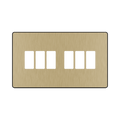 BG GridLite Evolve Satin Brass 6G Grid Plate MPCDSB6B – front view