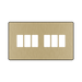 BG GridLite Evolve Satin Brass 6G Grid Plate MPCDSB6B – front view