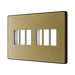 BG GridLite Evolve Satin Brass 6G Grid Plate MPCDSB6B – angled view