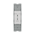 BG GridLite Evolve Gloss White 20A 16AX 2 Way Single Pole Emergency Lighting Test Key Switch Module MPCDW12EL – front view