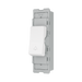 BG GridLite Evolve Gloss White 20A 2 Way Retractive Bell Symbol Switch Module MPCDW142BELL – angled view