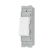 BG GridLite Evolve Gloss White 20A 1 Way Retractive Bell Symbol Switch Module MPCDW14BELL – angled view