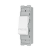 BG GridLite Evolve Gloss White 20A 1 Way Retractive PRESS Switch Module MPCDW14PR – angled view