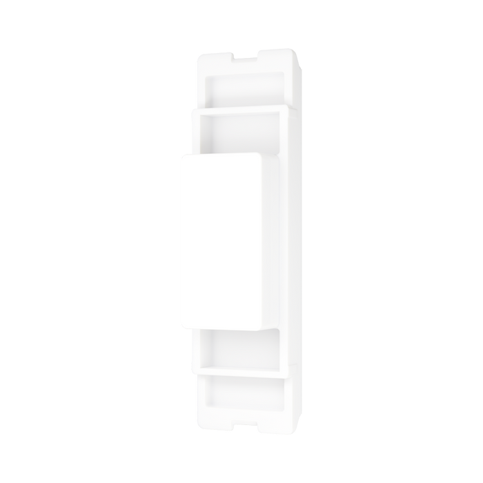 BG GridLite Evolve Gloss White Blank Module MPCDWBLNK – angled view