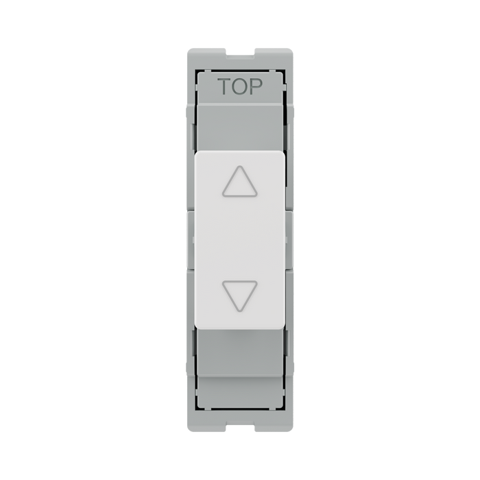 BG GridLite Evolve Gloss White Touch LED Dimmer Master Module MPCDWTDM – front view