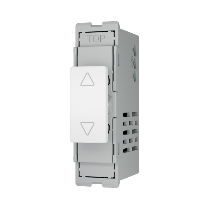 BG GridLite Evolve Gloss White Touch LED Dimmer Secondary Module MPCDWTDS – angled view
