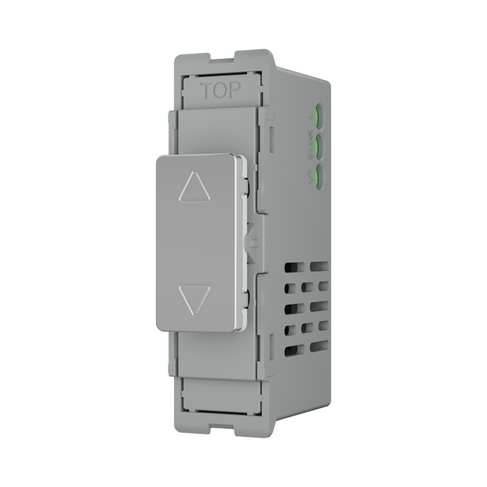 BG GridLite Polished Chrome Touch LED Dimmer Secondary Module MPCTDS – angled view