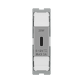 BG GridLite Polished Chrome 20W USB-C Charging Module MPCUSBC20W – front view
