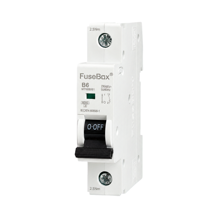 FuseBox 6A B Curve 6kA Single Pole MCB MT06B061