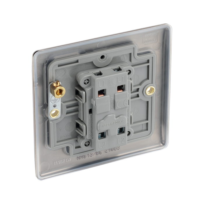 BG Nexus Metal Antique Brass Intermediate Light Switch NAB13