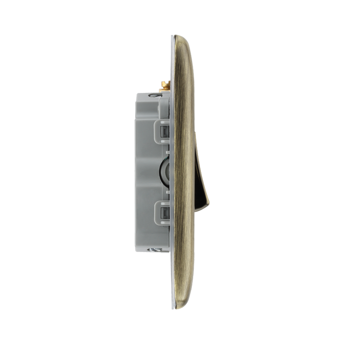 BG Nexus Metal Antique Brass Fan Isolator Switch NAB15