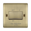 BG Nexus Metal Antique Brass Fan Isolator Switch NAB15