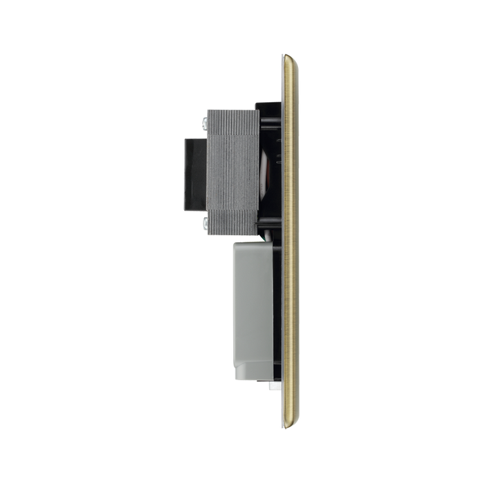 BG Nexus Metal Antique Brass Shaver Socket NAB20B