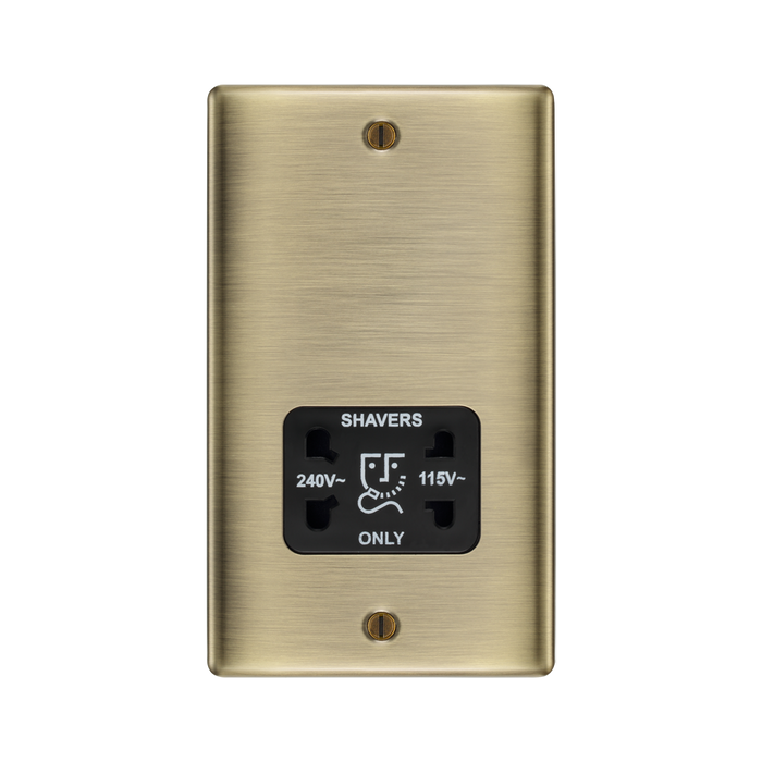 BG Nexus Metal Antique Brass Shaver Socket NAB20B