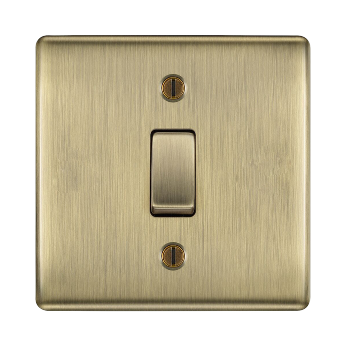 BG Nexus Metal Antique Brass 20A Double Pole Switch NAB30