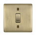BG Nexus Metal Antique Brass 20A Double Pole Switch NAB30