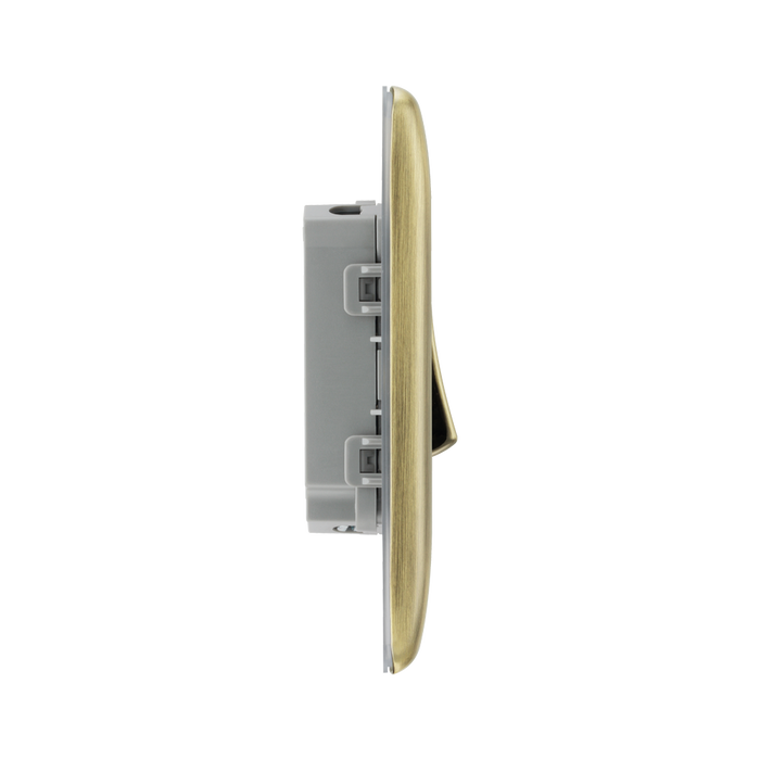 BG Nexus Metal Antique Brass 2G 2W Light Switch NAB42