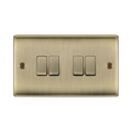 BG Nexus Metal Antique Brass 4G 2W Light Switch NAB44