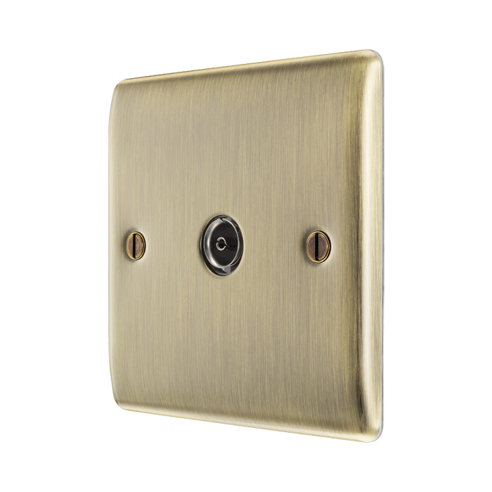 BG Nexus Metal Antique Brass Co-axial Socket NAB60