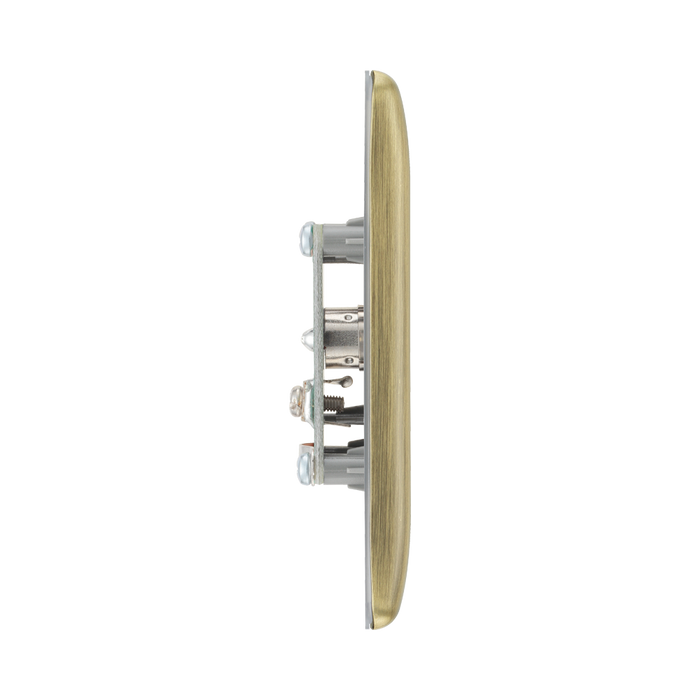 BG Nexus Metal Antique Brass Co-axial Socket NAB60