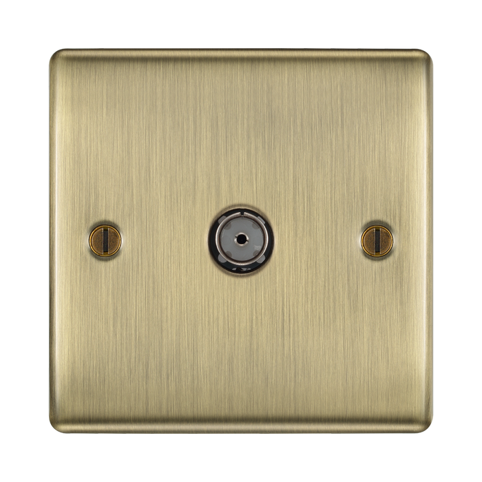 BG Nexus Metal Antique Brass Co-axial Socket NAB60