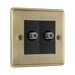 BG Nexus Metal Antique Brass Double Satellite Socket NAB642B – left view