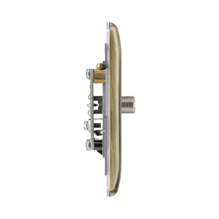 BG Nexus Metal Antique Brass Satellite Socket NAB64B