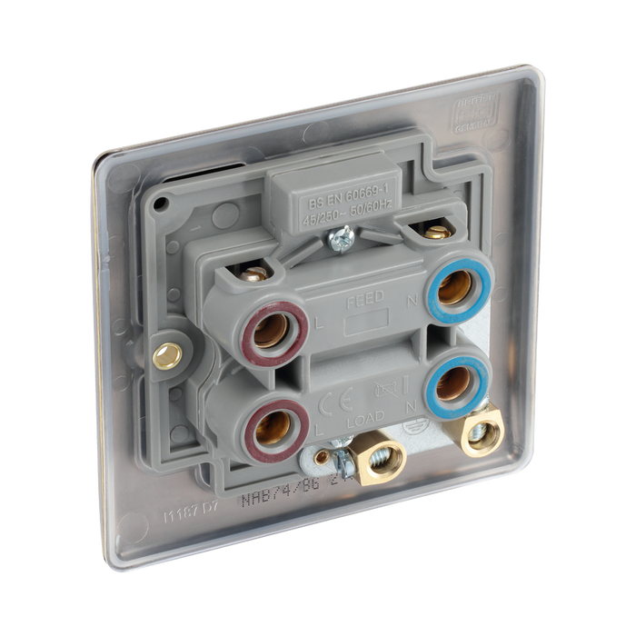 BG Nexus Metal Antique Brass 45A Cooker Switch NAB74